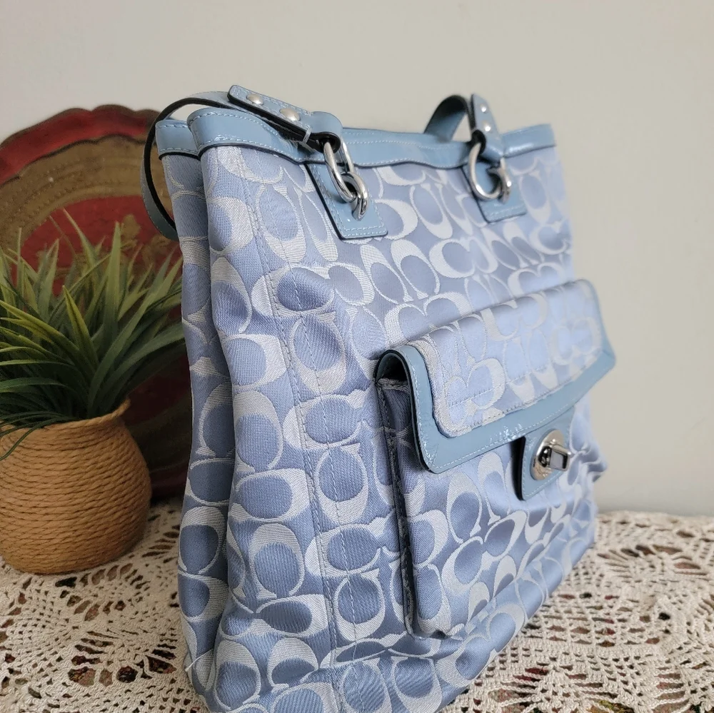 Coach shoulder bag Blue - Picture 5 of 12